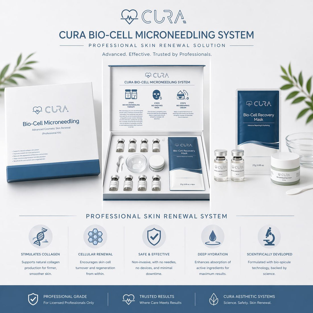 CURA Professional Bio Microneedling Therapy Kit